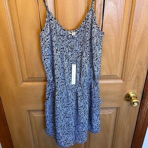NWT LC Lauren Conrad Blue Floral Romper Size 2
